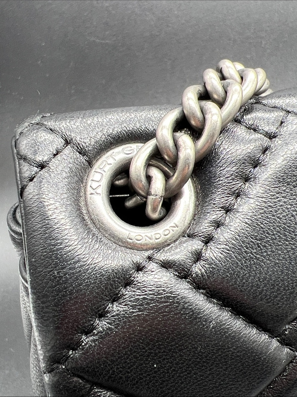 Kurt Geiger London Black Leather Kensington Mini Crossbody Eagle Head Chain Bag - Picture 7 of 12